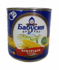 Кукурудза цукрова, консервована БАБУСИН ПРОДУКТ, 340г
